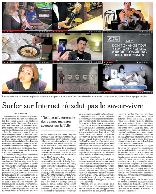 © The New York Times dans Le Figaro - 23/4/13